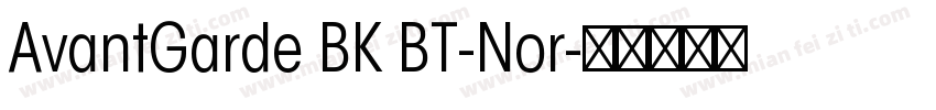 AvantGarde BK BT-Nor字体转换